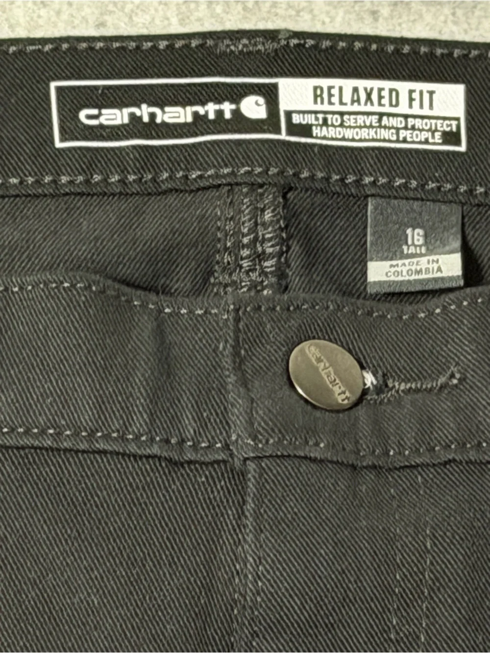 Carhartt Women’s 16 Tall Rugged Flex Double Front Work Pants Black NWT - Picture 6 of 6